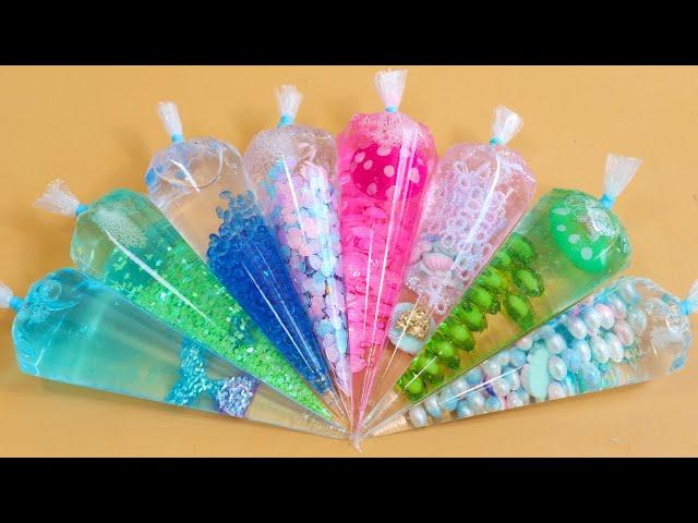 Making Mermaid Slime with Piping Bags! Most Satisfying Slime VideoASMR