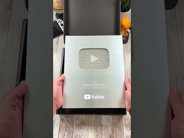 Unboxing the Silver YouTube Play Button Creator Award!  #Shorts | Raymond Strazdas