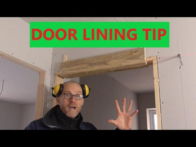 How to set door lining heights using a simple jig. (without floor packing)