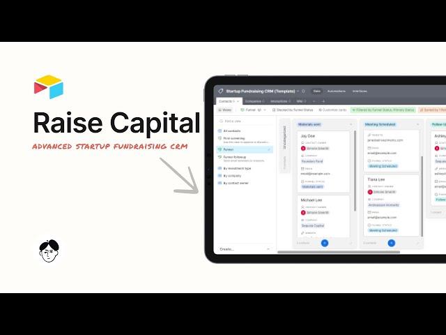 Airtable Advanced Fundraising System - scalable CRM for startups
