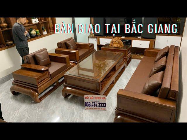 Video trả hàng a Hưng ở Bắc Giang bộ sofa zito đùi gà gỗ hương đá | Sofa Zito Sơn Hà