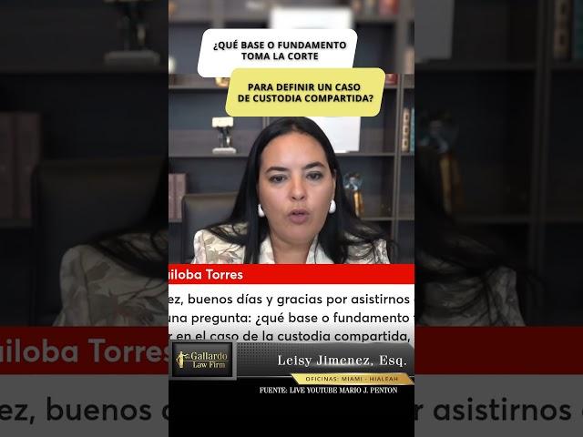 Que Base o Fundamento toma la CORTE para definir un CASO de CUTODIA compartida ?