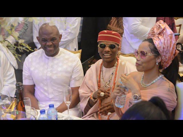 TONY ELUMELU CHILLS WITH WIZKID & HIS WIFE AT WIZKID LATE MOTHER BURIAL IN LAGOS