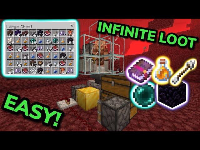 BEST SIMPLE 1.21 PIGLIN BARTERING FARM TUTORIAL in Minecraft Bedrock (MCPE/Xbox/PS/Switch/PC)