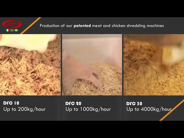 Production of our meat and chicken shredders - DFC's line - Orved Brock