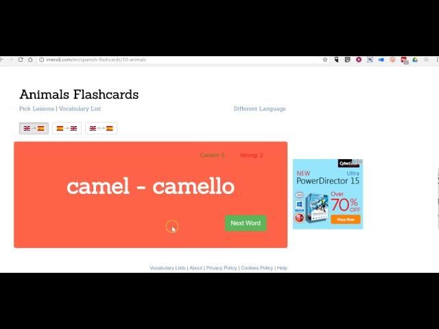 Try iMendi for Language Flashcards