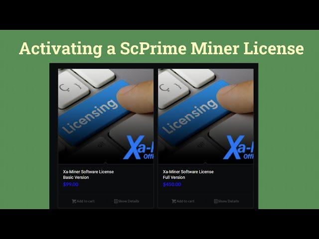 Activating a ScPrime Miner License