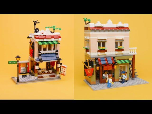 LEGO 31131 MOC: Downtown Noodle Shop alternative modular building