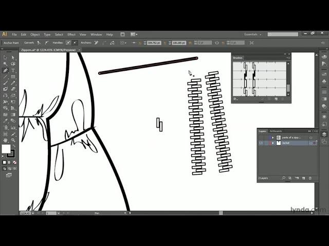 Illustrator Tutorial - Fashion Design: Making a zipper brush