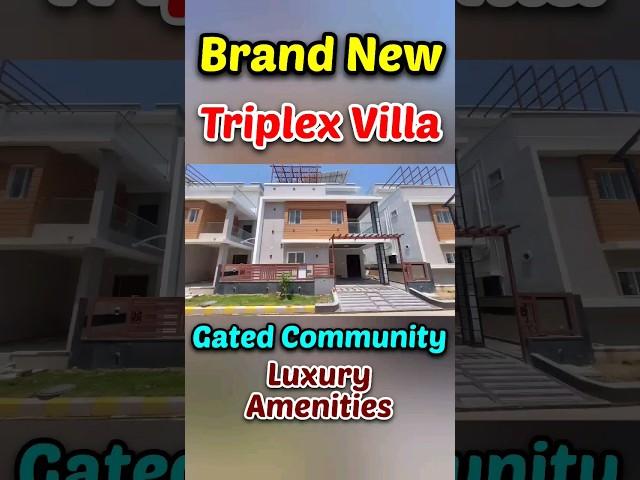 Triplex Villa For Sale || Brand New || Gated Community Villas || Luxury Amenities || Hyderabad