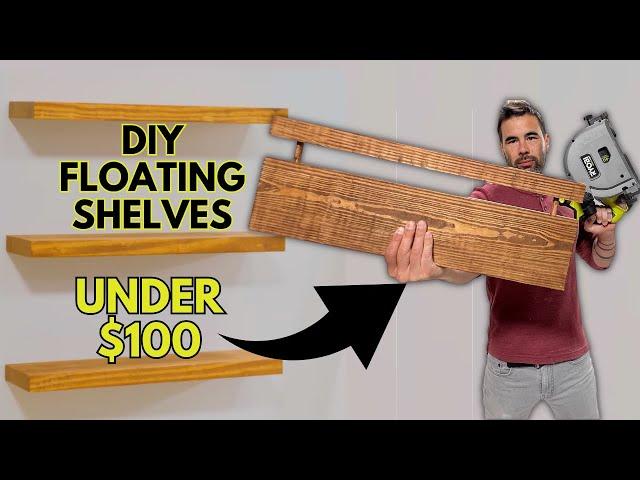 How to Build Floating Shelves for UNDER $100!