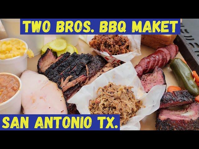 SAN ANTONIO FOOD TOUR!! Visiting one of the TOP 5 BBQ restaurants in the area! Two Bros. BBQ market!