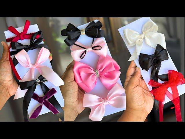 DIY Bow/DIY Simple &Easy Bow/DIY  Hair Bow/Hand Made Hair clips/ Satin Ribbon Hair bow tutorial