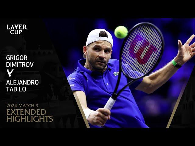 Grigor Dimitrov v Alejandro Tabilo Extended Highlights | Laver Cup 2024 Match 3