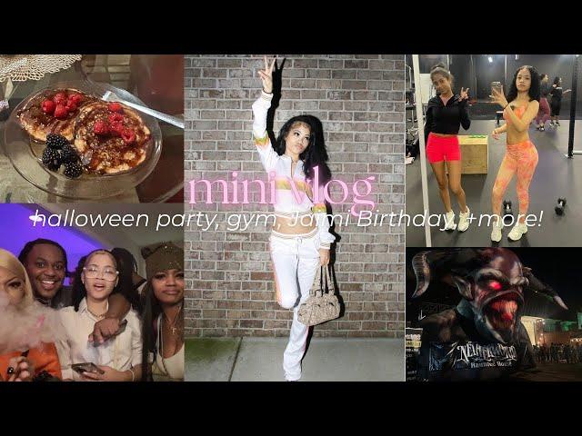 mini vlog: halloween party, haunted house, gym, jaimis birthday, & more..