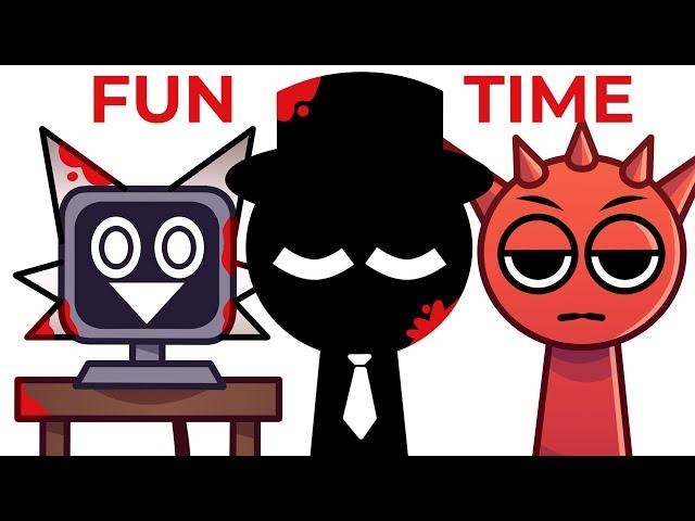 Sprunki Mr Fun Computers VS Sprunki Infected Mod VS Sprunki Black Guy VS Sprunki but bad