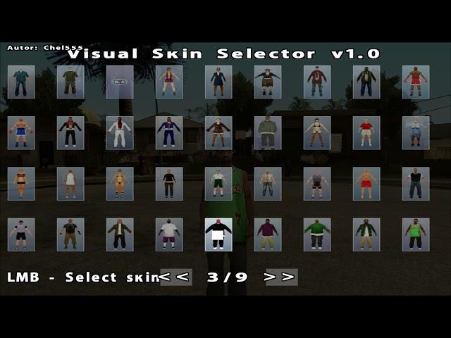 GTA San Andreas MODS #2 - Visual Skin Selector v1.0