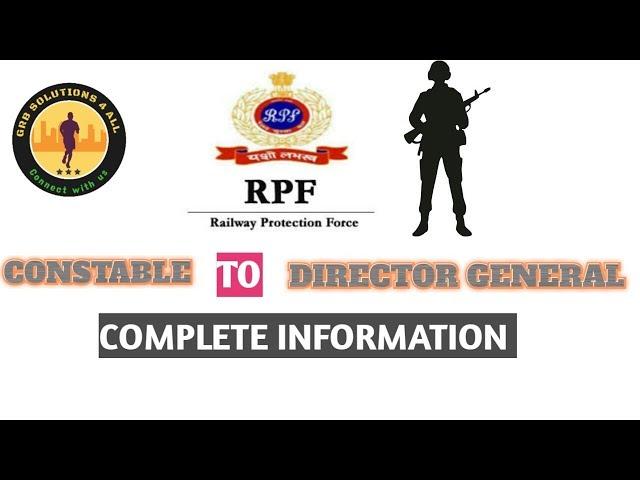 RPF(Railway protection force)  CONSTABLE TO DIRECTOR GENERAL RANK STRUCTURE