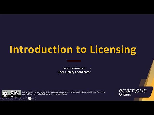 Introduction to Licensing / Introduction à l’attribution de licences