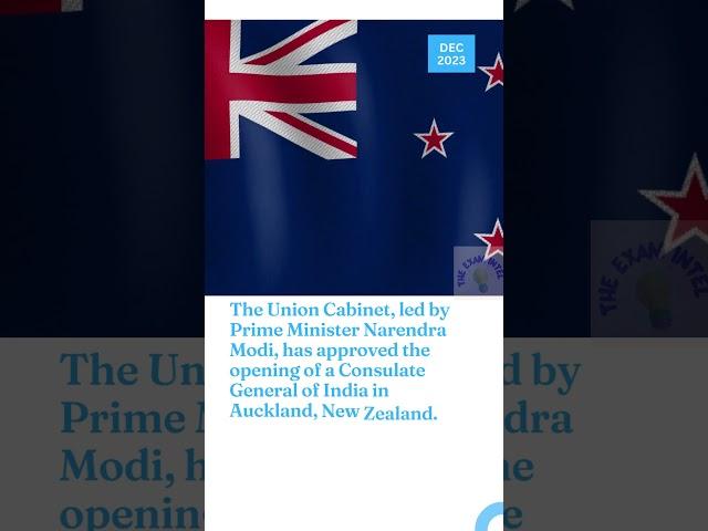Exam Current Affairs|Dec 2023|New Indian Consulate in Auckland