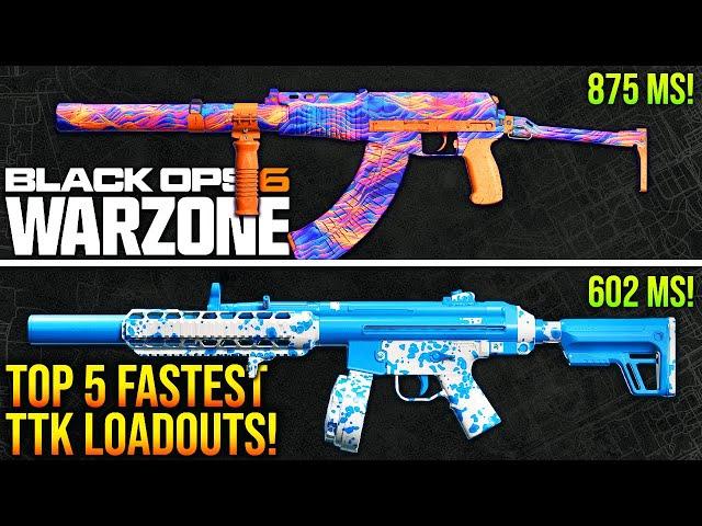 WARZONE: New TOP 5 BEST TTK META LOADOUTS After Update! (BO6 WARZONE Fastest TTK Weapons)