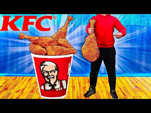 I Made a Giant KFC menu / Ostrich wings / Ostrich strips / Ostrich leg