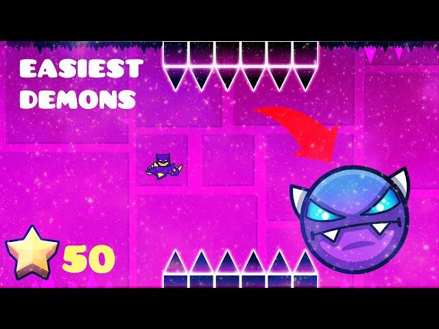 TOP 5 EASIEST DEMONS, FOR STARTERS (2024) (FREE DEMONS?) (Part 2) | GEOMETRY DASH