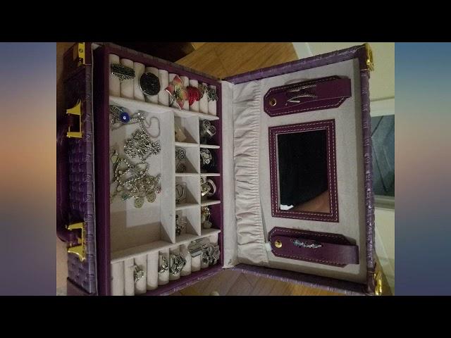 MISYLPH Multifunctional Two-Layer Woven Leather Jewelry Box Organizer with Handle review