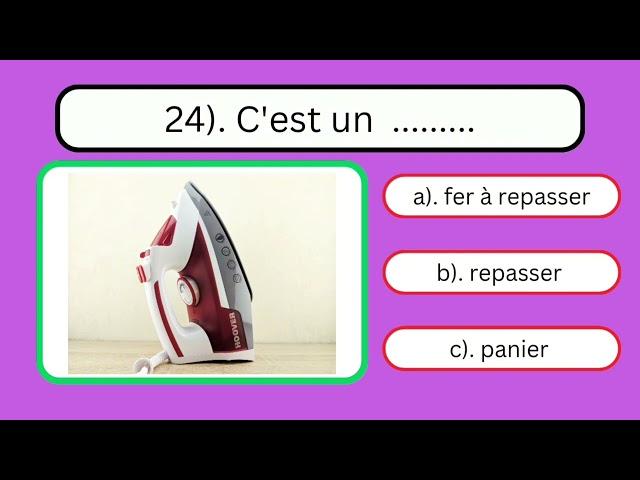 French Quiz: Objects in the house. Les objets de la maison