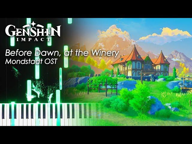 Before Dawn, at the Winery 「Dawn Winery Theme」- Genshin Impact Piano Tutorial & Sheet Music