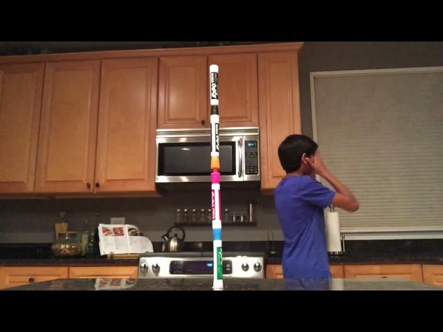 Dude Perfect Jr.| Marker Flip Trickshots 2