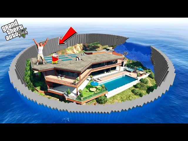 Franklin & Shinchan Save His House From Biggest Tsunami Ever In Gta 5