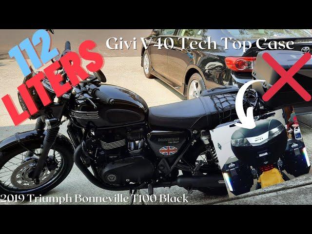 Triumph Bonneville T100 Black - Installing a Givi V40 Tech Top Case