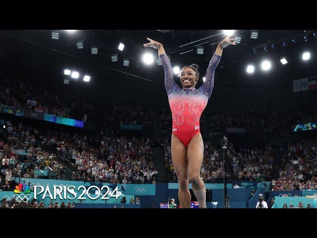 Simone Biles closes her Paris Olympics with a strong silver on floor | Paris Olympics | NBC Sports