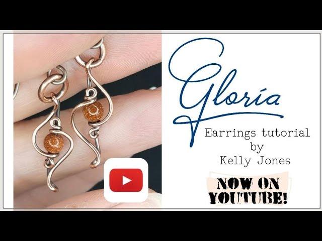 Wire wrap earrings tutorial Gloria.