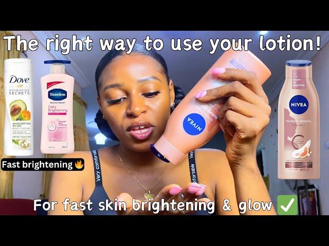 *Step by step* How to use a body lotion for it to brighten & glow your skin | Nivea even glow