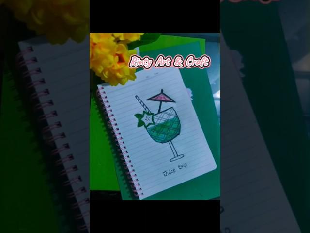 Easy juice cup drawing #music #song