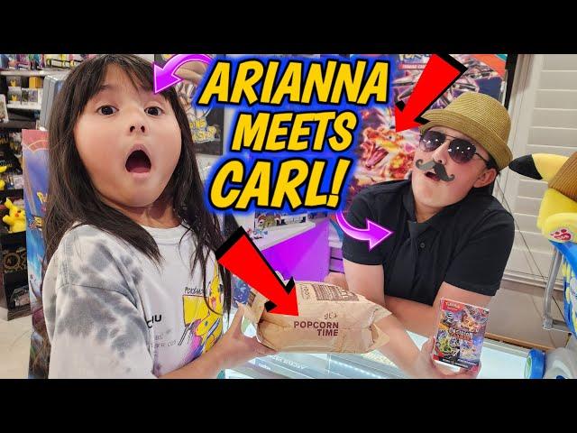 ARI MEETS CARL FOR THE 1ST TIME! She Buys Her First Pokemon Cards! SHOCK ENDING!