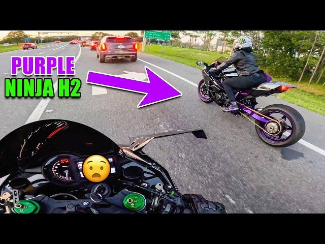 FIVE Ninja H2's MOB To Orlando Bike Night 