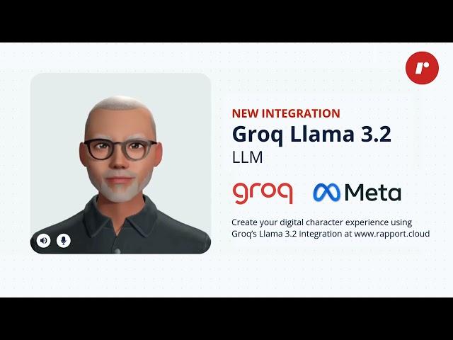 Groq Llama 3.2 is now available on Rapport.cloud