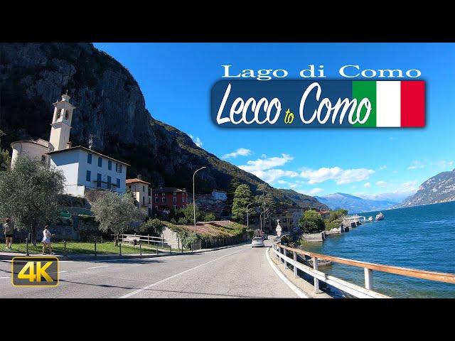 Lago di Como, Italy  Scenic drive from Lecco to Como