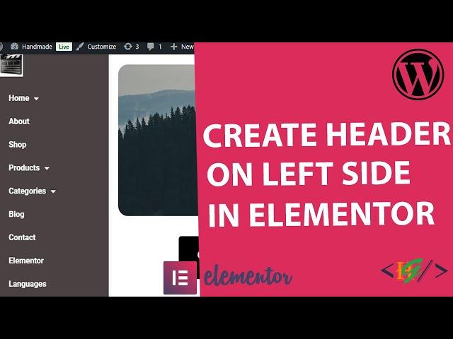 How to Create & Display Header on Left Side in Elementor WordPress | Vertical Header | Sidebar Menu