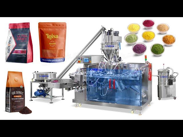 Horizontal Automatic Premade Zipper Bag Gusset Pouch Doypack Powder Packing Machine