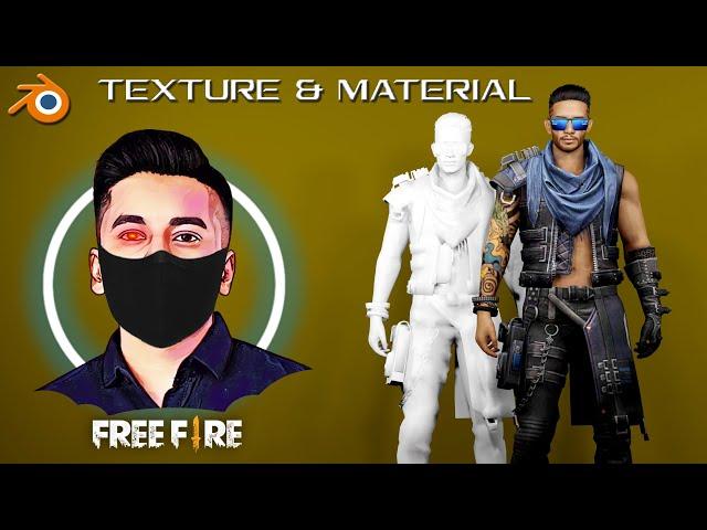 Free Fire 3D Character Model in Blender Textures & Materials | Free Fire Animation Video Tutorial