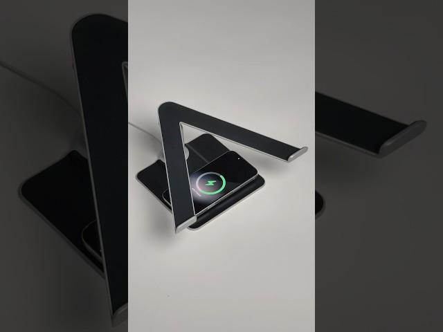 HiRise Pro: Charge iPhone, lift MacBook 6”! Sleek & premium. #HiRisePro #MacBookStand #MagSafe