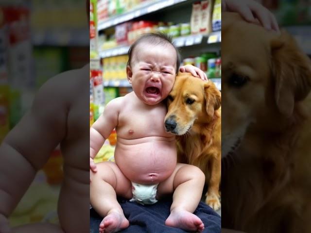 Loyal dog stays by child's side when abandoned