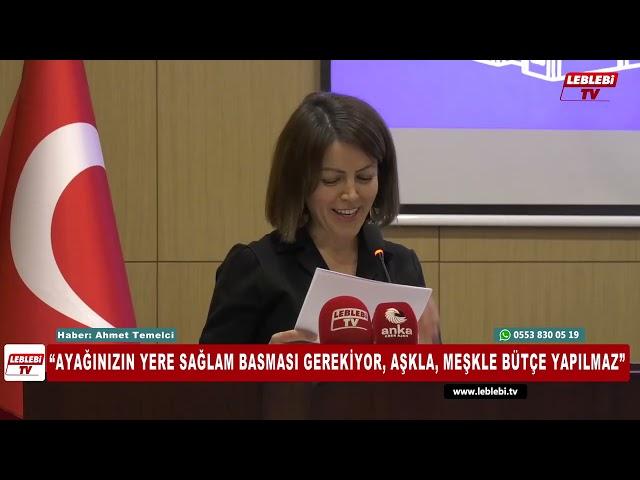 "AYAĞINIZIN YERE SAĞLAM BASMASI GEREKİYOR, AŞKLA, MEŞKLE BÜTÇE YAPILMAZ"