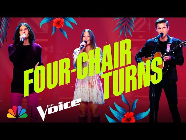 The Best Four-Chair Turn Blind Auditions | NBC's The Voice 2022