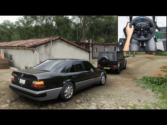 Mercedes-Benz W124 500E & Mercedes-AMG G65 - Forza Horizon 5 | Logitech g923 gameplay