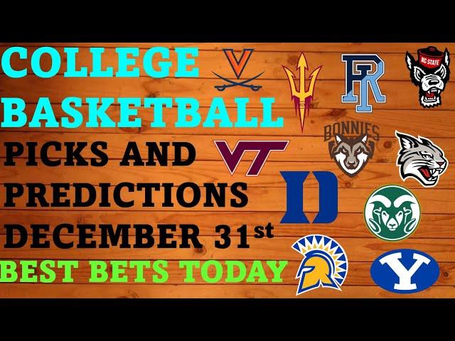 College Basketball Picks and Predictions December 31st Best Bets Today